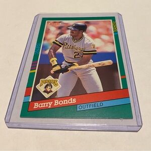 Barry Bonds Rare! Error 1990 Donruss Baseball Card # 495 (No Dot after inc)